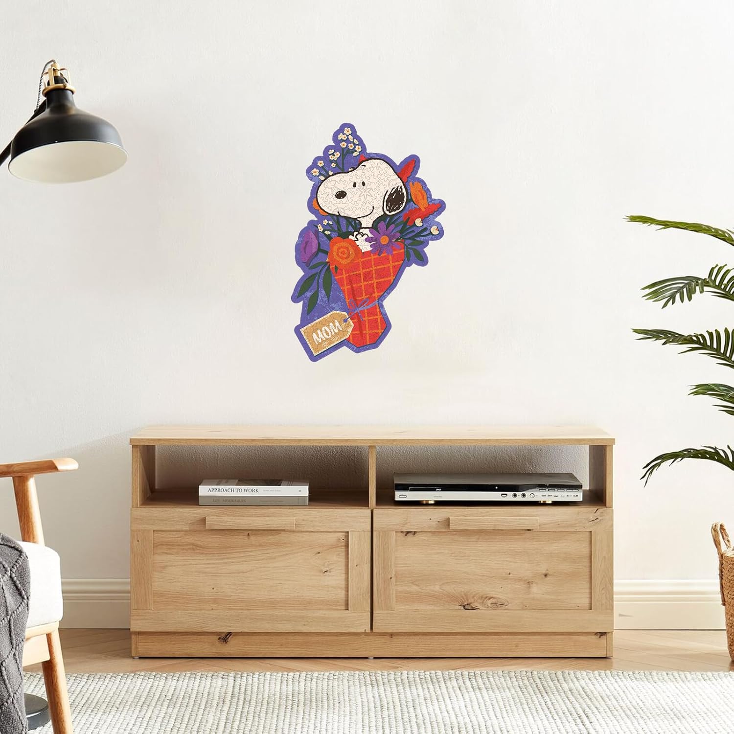 Peanuts Snoopy mom bouquet puzzle home decor